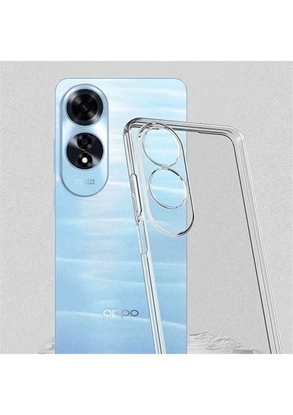 Oppo A60 Kılıf Şeffaf Kamera Korumalı Esnek Yumuşak Silikon