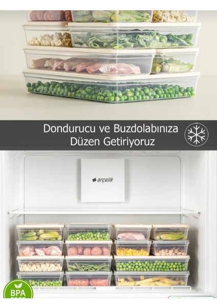 Saklama Kabı buzdolabı düzenleyici saklama kabı difriz ve mikrodalga uyumlu
