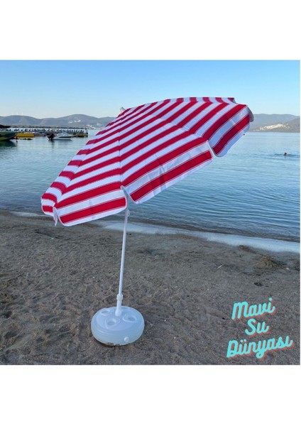 Pamuk Kumaş Deniz Balkon Bahçe Bidon Dahil Plaj Şemsiyesi 2 Metre 10 Telli fiyatları