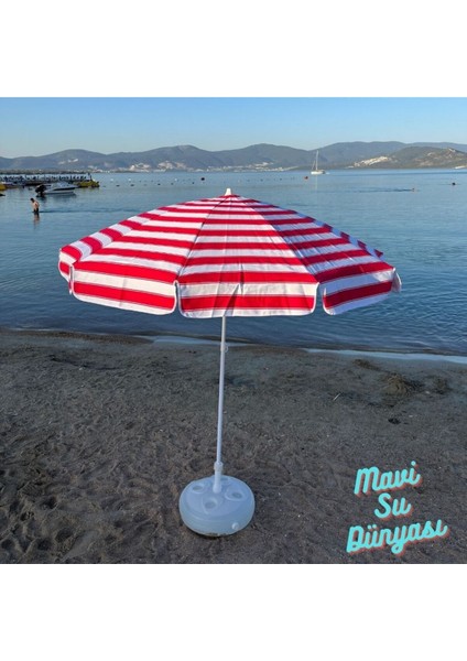 Pamuk Kumaş Deniz Balkon Bahçe Bidon Dahil Plaj Şemsiyesi 2 Metre 10 Telli modelleri