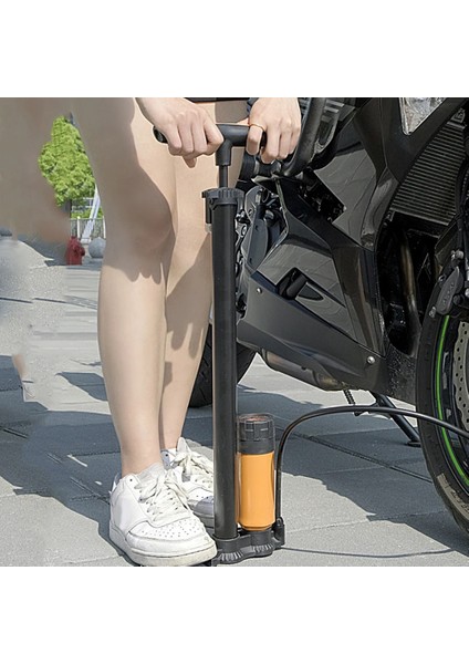 Basınç Göstergeli Hava Pompası El Tipi Bisiklet , Motorsiklet Tekeri Şişirme Pompası