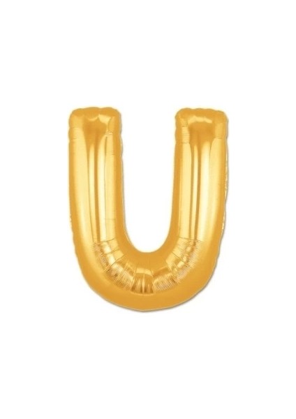 U Harf Folyo Balon Altın Renk 40 Inç
