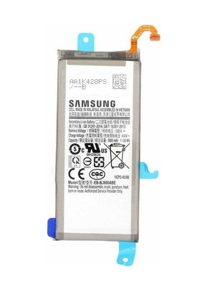 Samsung Galaxy J8 2018 Batarya EB-BJ800ABE Uyumlu Yedek Batarya