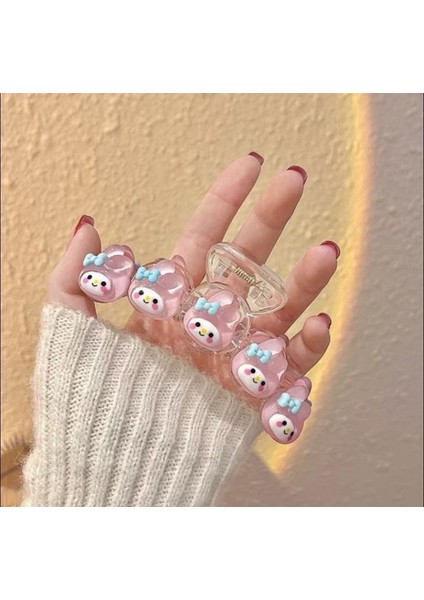 Kawaii Sanrio My Melody Büyük Boy Xl Mandal Kıskaçlı Saç Topuz Toka Kadın Genç Kız Doğum Günü Hediye