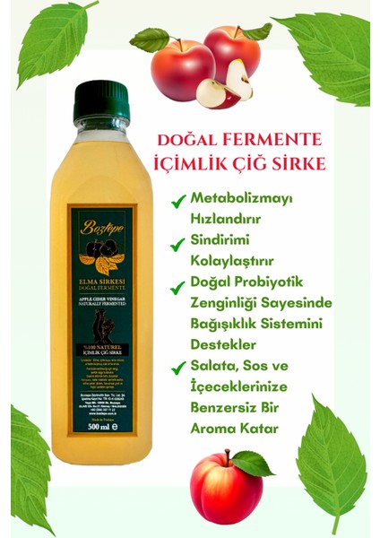 Doğal Fermente Elma Sirkesi 500 ML - PET