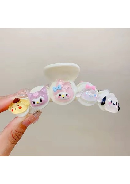Sanrio Kuromi Cinnamoroll My Melody Pochacco Pompompurin Büyük Boy Xl Mandal Kıskaçlı Saç Topuz Toka modelleri