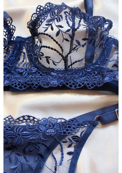 Barbie Lacivert Dantelli Bralet Takım fiyatları