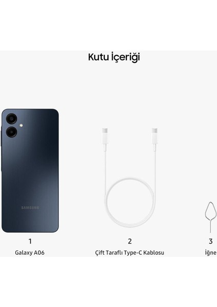Galaxy A06 128GB 4gb Ram Sıyah Cep Telefon