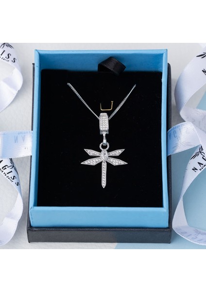 Yusufçuk Model Zirkon Taşlı 925 Ayar Gümüş Kadın Kolye