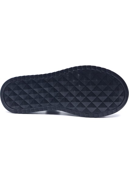 B251794 Deri Yumuşak Bantlı Siyah Kadın Konfor Sandalet indirimleri