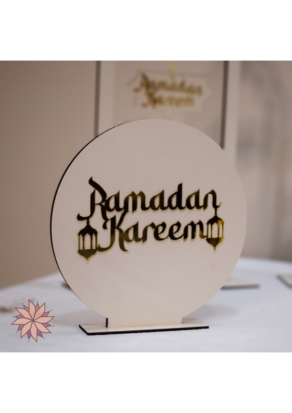 Ramazana Özel Kaideli Ahşap Dekoringilizce Kaligrafi