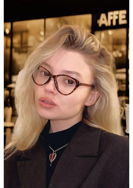 Mavi Işık Korumalı Leopar Desenli Cat Eye Blue Block Optik Uyumlu UV400 Korumalı Gözlük fiyatları