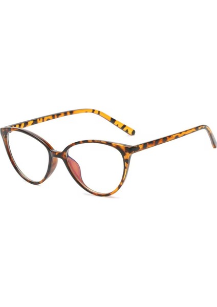 Mavi Işık Korumalı Leopar Desenli Cat Eye Blue Block Optik Uyumlu UV400 Korumalı Gözlük fırsatları