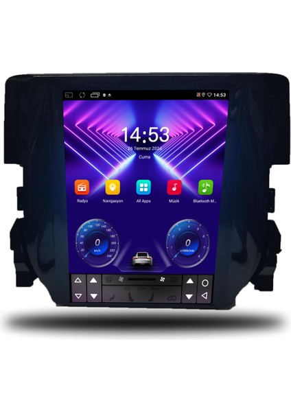 Honda Civic Fc5 Tesla 2016-2020 4K OLED Android Multimedya Sistemi