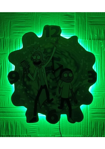 Rick And Morty Işık Efektli Saat 50*45 fiyatları