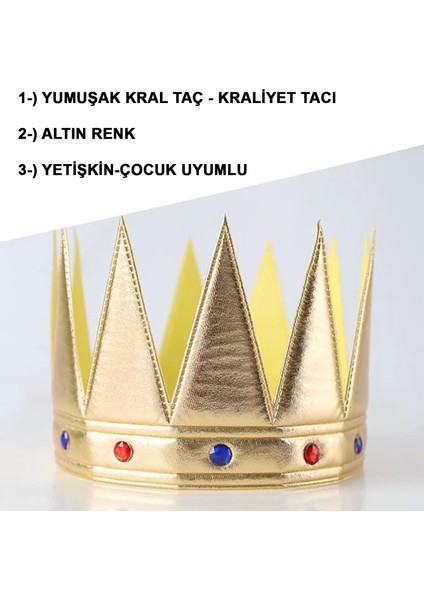 Altın Renk Eva Yumuşak Kral Kraliyet Tacı Yetişkin Çocuk Uyumlu 55 cm fiyatları