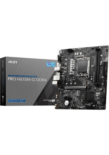 Msı Pro H610M-G Ddr4 M2 Pcıe Nvme HDMI Pcıe 16X V4.0 1700P Matx