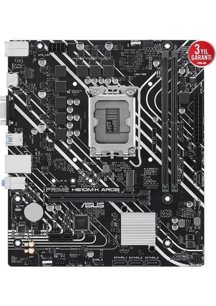 Prıme H610M-K Rgb Ddr5 M2 Pcıe Nvme HDMI Pcıe 16X V4.0 1700P Matx