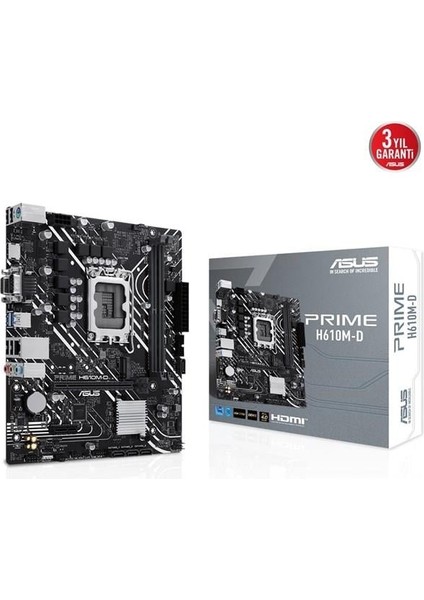 Prıme H610M-D Ddr5 HDMI Serıal Port Pcıe 4.0 1700P Matx