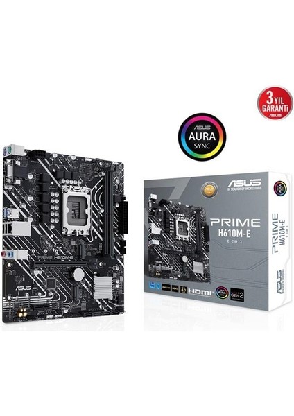 Prıme H610M-E-CSM Ddr5 Hdmı-Dp Pcıe 4.0 1700P Matx Kurumsal Anakart
