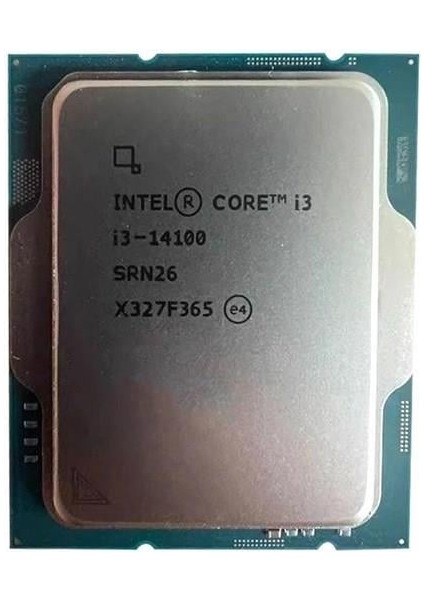 Core I3 14100 17MB 4çekirdekli O/b UHD VGA 1700P 58W Kutusuz+Fansız