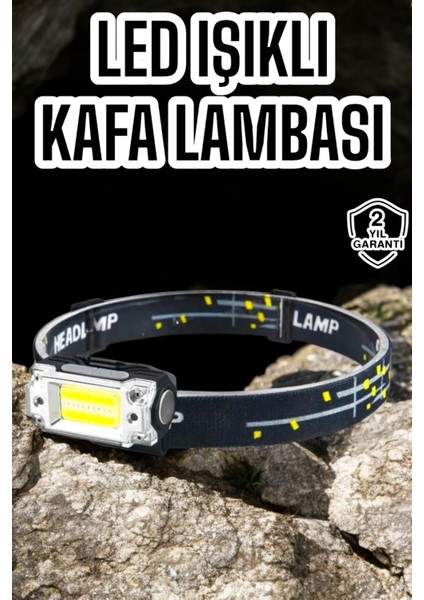 Kamp Feneri Balıkçı Feneri Başlıklı Suya Dayanıklı Kafa Lambası