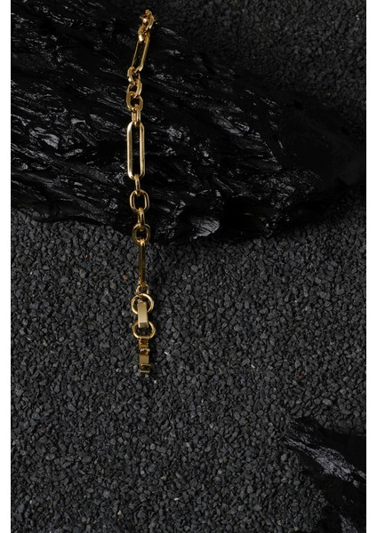 Kadın Çelik Geçmeli Bileklik Gold