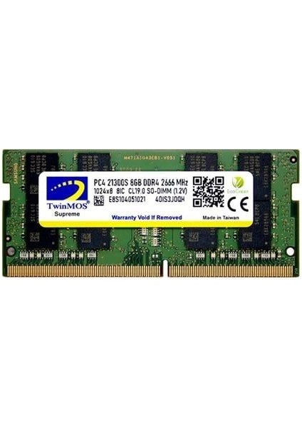 Twınmos 8gb Ddr4 2666MHZ Notebook Ram MDD48GB2666N