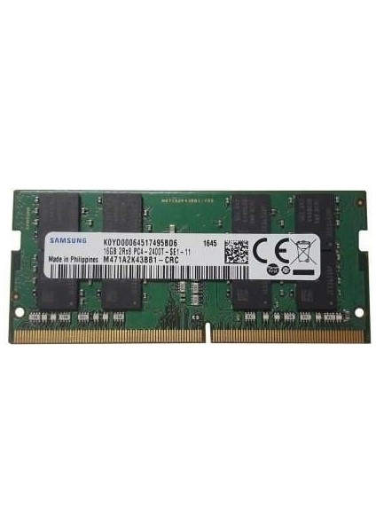 16GB Ddr4 2400MHZ Ecc Notebook Ram Value M474A2K43BB1-CRCQ fiyatları