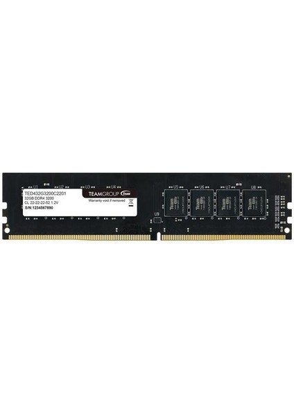 32GB Ddr4 3200MHZ CL22 Pc Ram Elıte TED432G3200C2201
