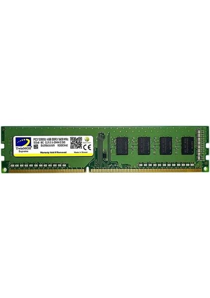 Twınmos 4gb Ddr3 1600MHZ Pc Ram Value MDD34GB1600D 1.5V