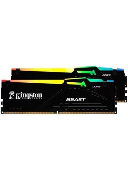 Kıngston 16GB (2x 8gb) Ddr5 6000MHZ CL36 Rgb Dual Kıt Pc Ram Beast Expo KF560C36BBEAK2-16TR