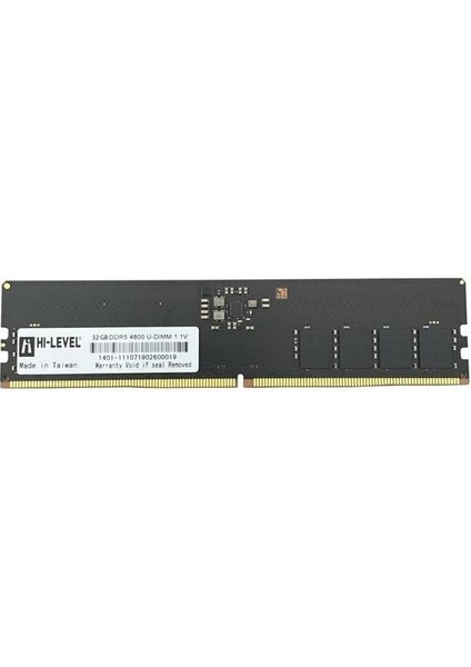 Hı-Level 32GB Ddr5 4800MHZ CL40 Pc Ram HLV-PC38400D5-32G