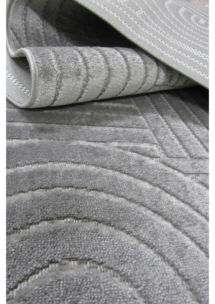 8709A Gri Saçaklı Bohem Modern Iskandinav Dokuma Halı Oturma Odası - Salon modelleri