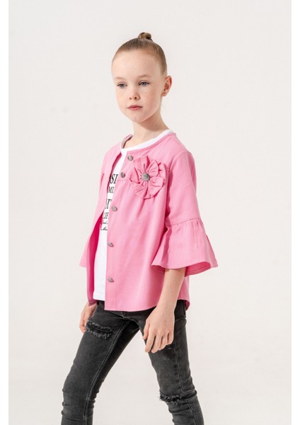 Kız Çocuk Çiçek Gömlekli İkili Kız Takım 3127 modelleri