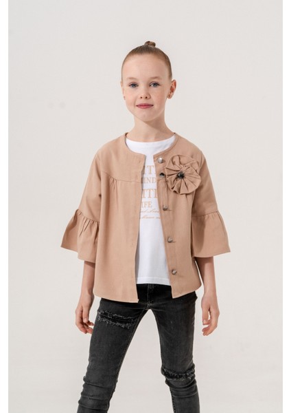 Kız Çocuk Çiçek Gömlekli İkili Kız Takım 3127 modelleri