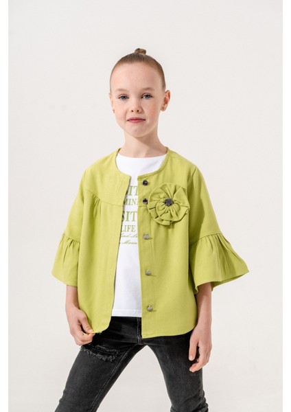 Kız Çocuk Çiçek Gömlekli İkili Kız Takım 3127 fiyatları