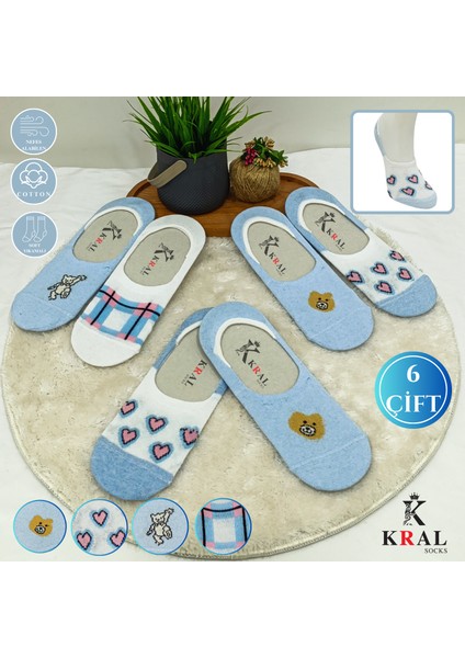 Kadın Babet Çorap (6 Çift) Sevimi Ayıcık Terletmez Pamuklu Unisex fiyatları