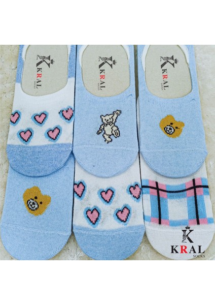 Kadın Babet Çorap (6 Çift) Sevimi Ayıcık Terletmez Pamuklu Unisex fırsatları
