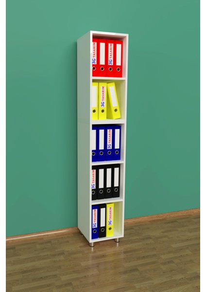 Modüler Açık Raflı Kitap ve Dosya Dolabı 3G-001-AD-BEYAZ / 35x35x190h fiyatları
