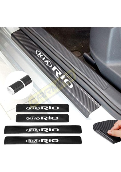 Kia Rio Karbon Kapı Eşiği Oto Sticker 4 Adet fiyatları