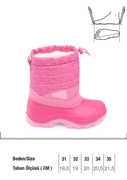 Kışlık Kız Çocuk Içi Sıcak Astarlı Kar Bot Çizme Kırmızı Renkli Platform Topuklu fiyatları