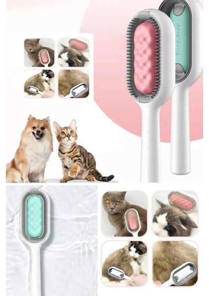 Tineke Islak Mendil Aparatlı Kedi Köpek Tüy Temizleyici Tarak 1 Adet