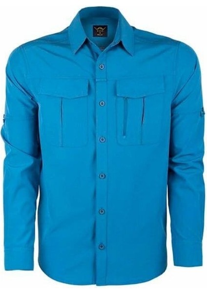 Vav Uzun Kol Gömlek Tacflex-02 Mavi M