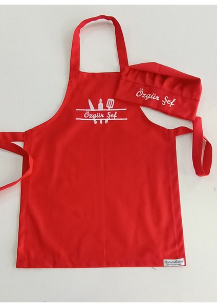 Mutfak Temalı Çocuk Mutfak ve Etkinlik Ana Okulu Önlüğü Su Tutmaz Kumaş Isme Özel Nakış Desenli 0- 14 Yaş fırsatları