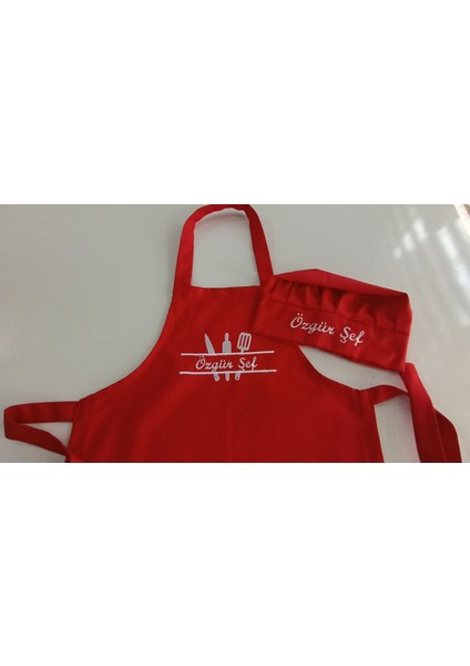 Mutfak Temalı Çocuk Mutfak ve Etkinlik Ana Okulu Önlüğü Su Tutmaz Kumaş Isme Özel Nakış Desenli 0- 14 Yaş indirimleri
