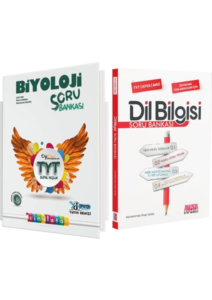 Tyt Biyoloji Pro ve Dil Bilgisi Soru Bankası Seti 2 Kitap