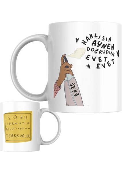 Komik Ve Eğlenceli Baskılı Kupa Bardak: Kahve + Mizah = Gülümseten Tasarım İle Kahve Keyfi