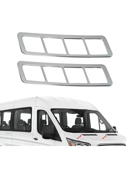 Kaput Havalandırma Krom 2 Parça Transit Van 2019 ve Sonrası Modeller Için