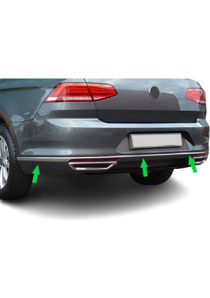 Arka Tampon Çıtası Krom 3 Parça Passat B8 Sd 2015 ve Sonrası Modeller Için fiyatları